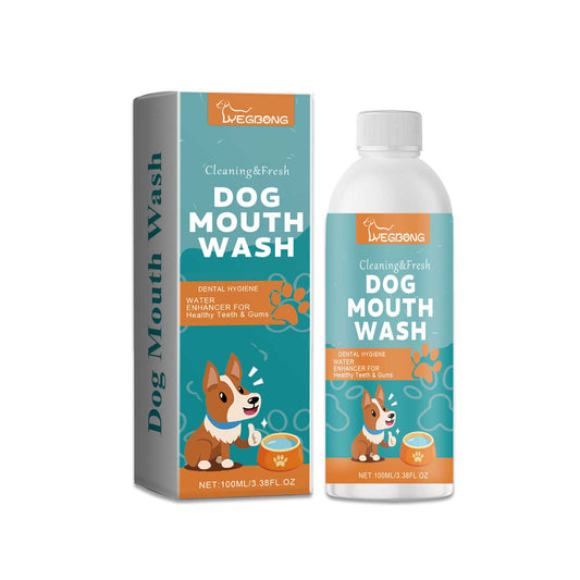 Dog Mouthwash Water Additive – Peppermint Extract Oral Care for Tartar & Plaque