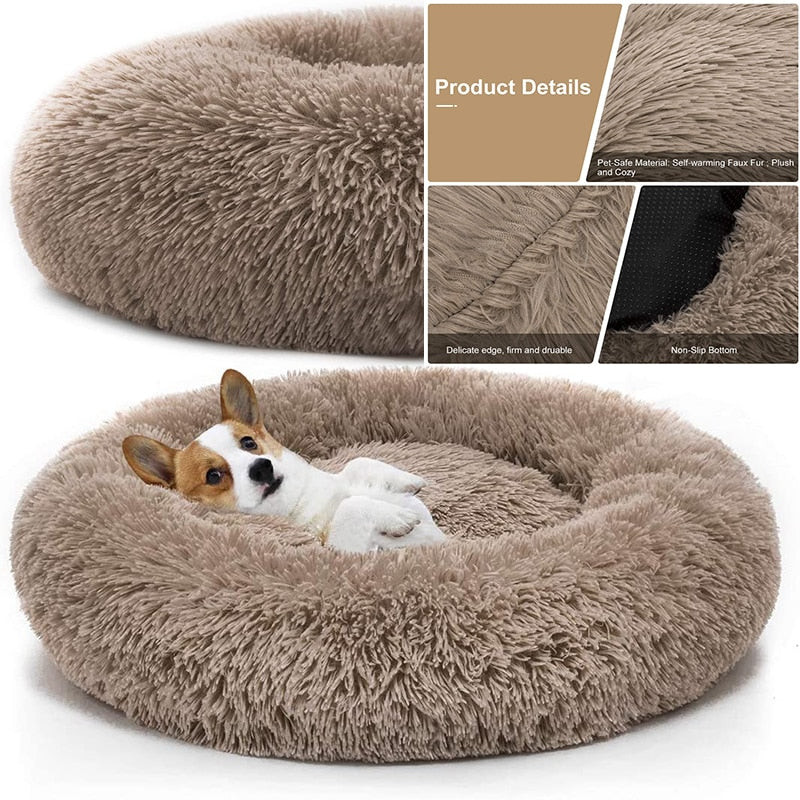 Donut Dog Bed | Plush Calming Pet Cuddler