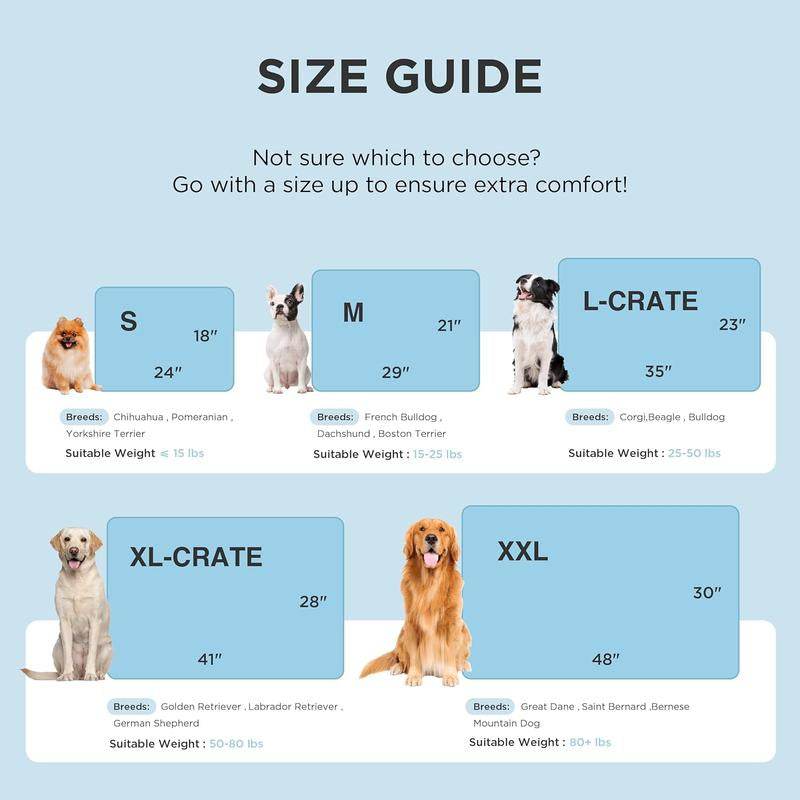 Washable Dog Cooling Mat | Cooling Tech Crate Pad For Dogs Up to 50+ lbs