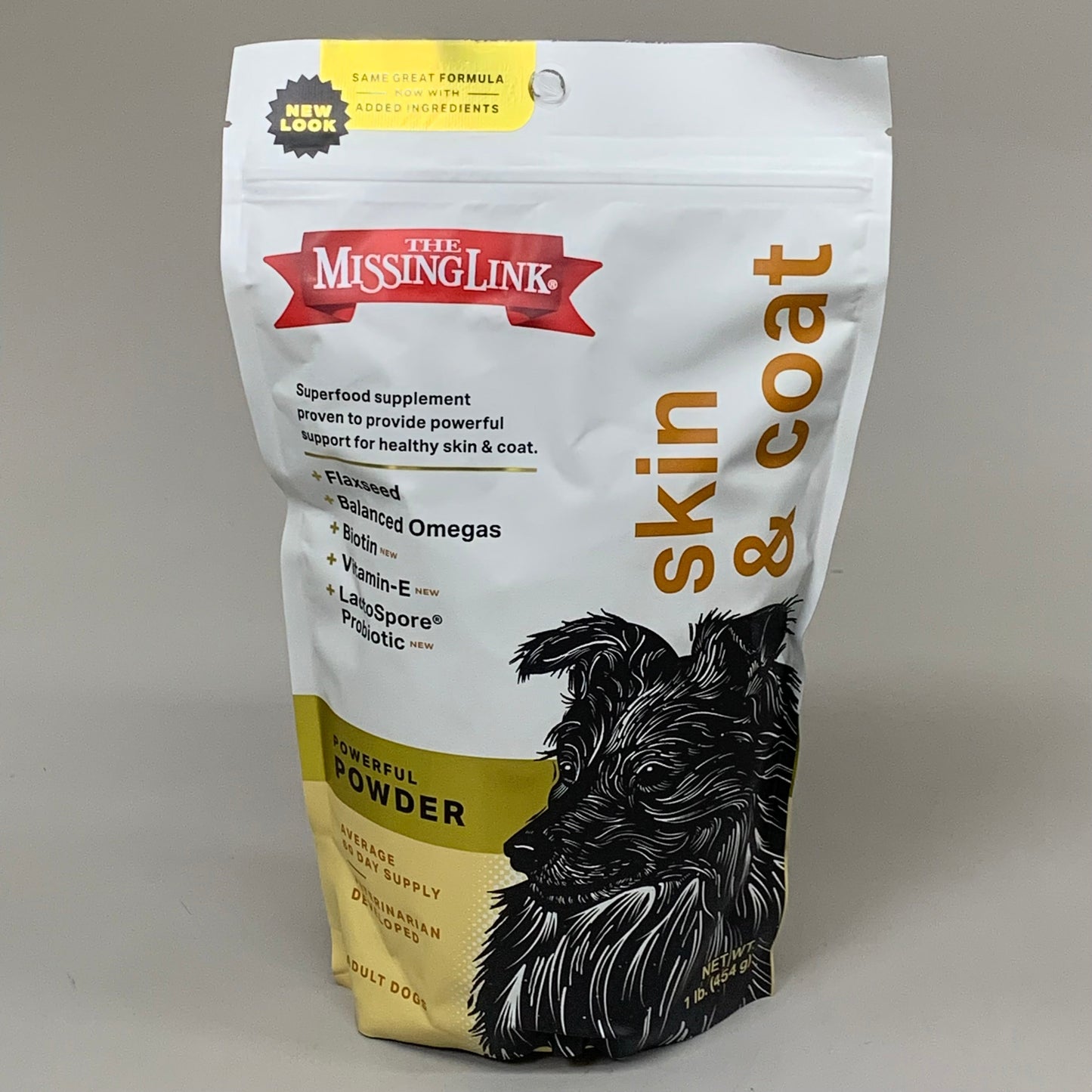 The Missing Link Skin & Coat Powder Dog Supplement: 2 Pack | 1 lb Each | Omega 3 & 6