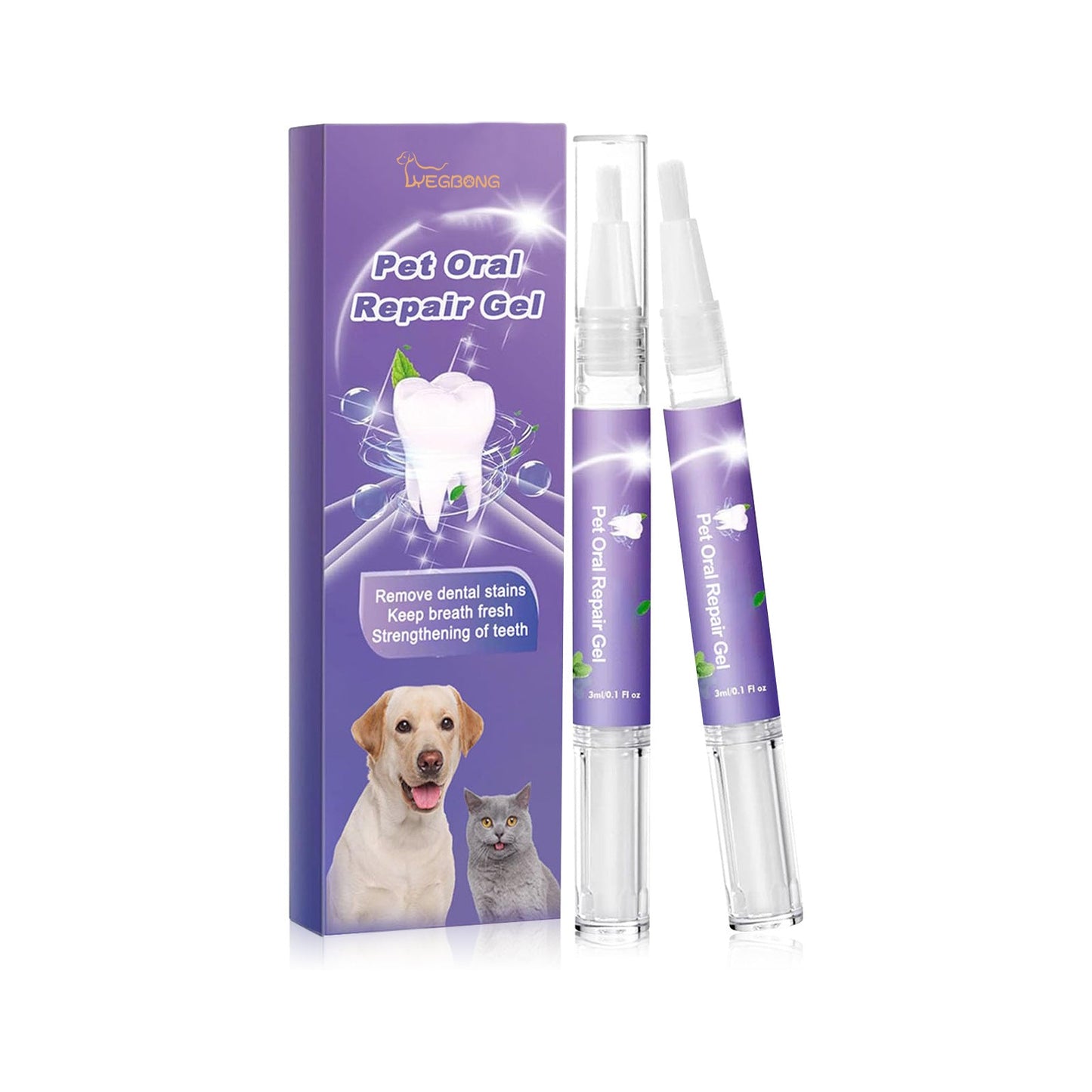 Pet Oral Repair Gel – Deep Cleaning Tooth Stain & Tartar Remover for Dogs and Cats