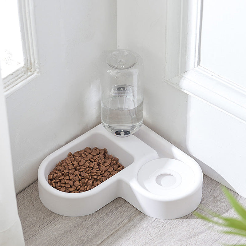 Space Saving Corner Pet Bowl Set: No More Messy Floors