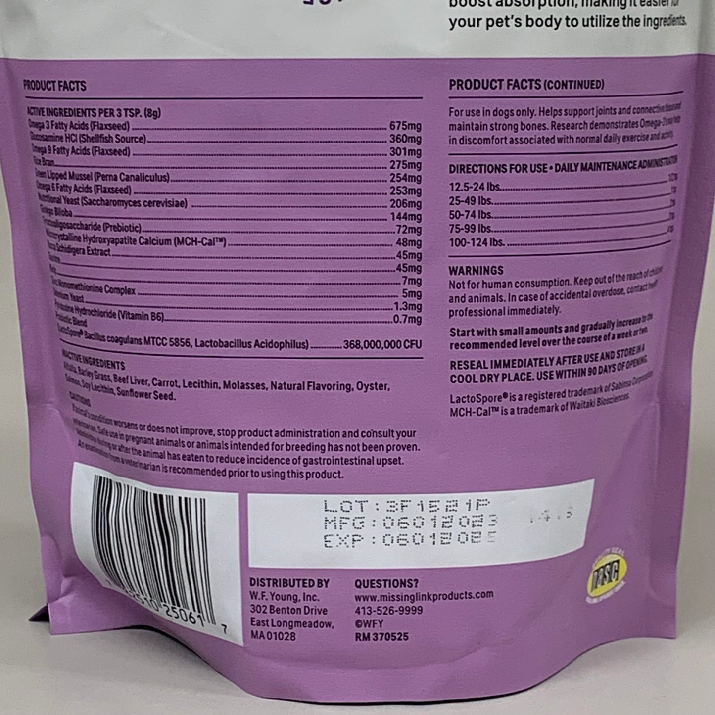 Ultimate Senior Health Formula Dog Supplement: 5 Pack | 1 lb Bags