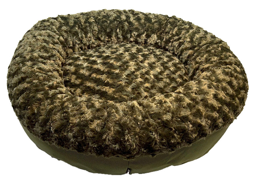 Indestructible Round Dog Bed with Bolster: Stop the Digging