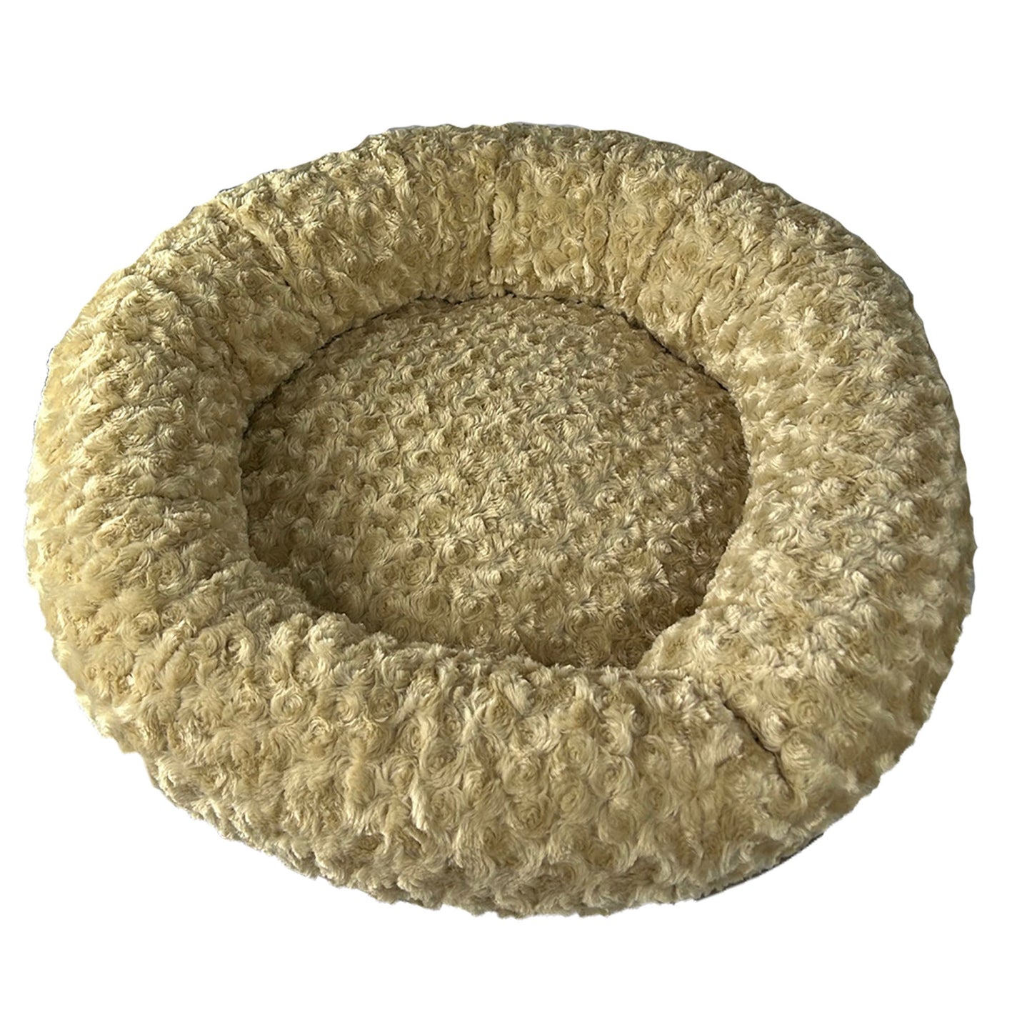 Indestructible Round Dog Bed with Bolster: Stop the Digging