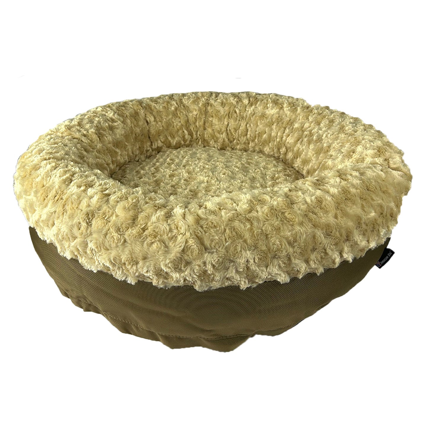 Indestructible Round Dog Bed with Bolster: Stop the Digging