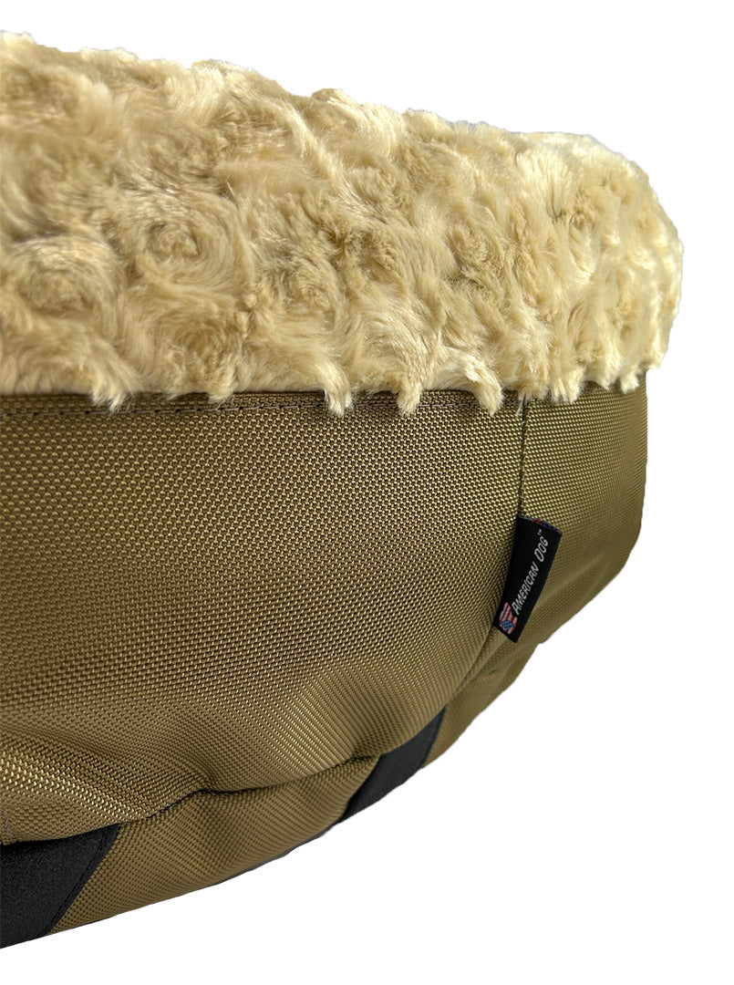 Indestructible Round Dog Bed with Bolster: Stop the Digging