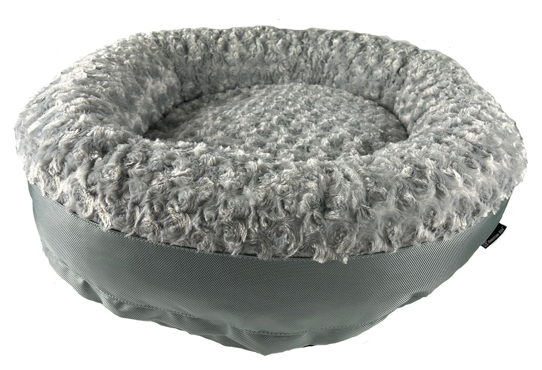 Indestructible Round Dog Bed with Bolster: Stop the Digging