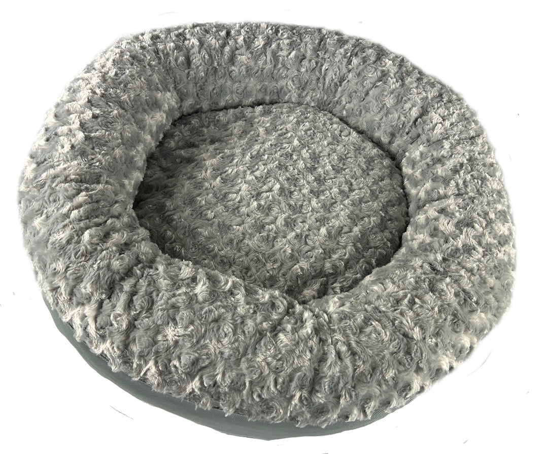 Indestructible Round Dog Bed with Bolster: Stop the Digging