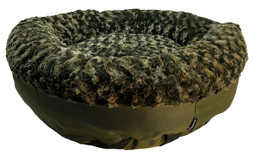 Indestructible Round Dog Bed with Bolster: Stop the Digging