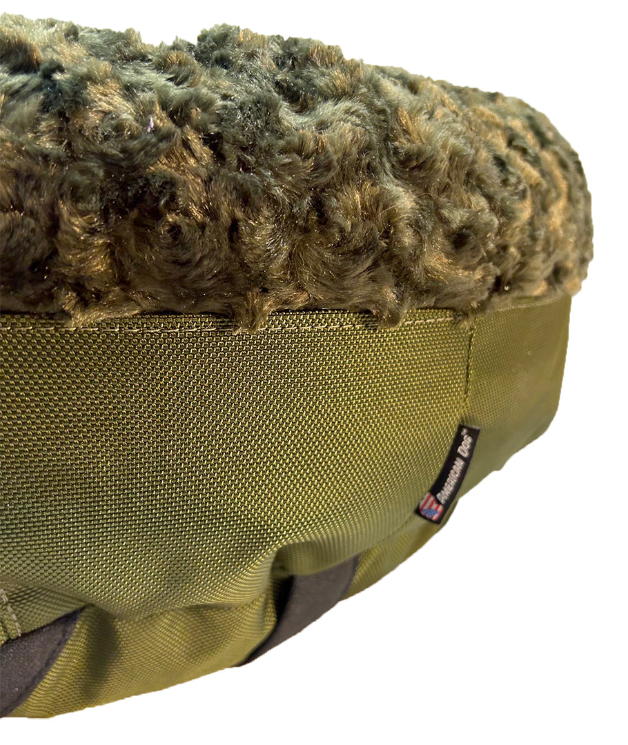 Indestructible Round Dog Bed with Bolster: Stop the Digging