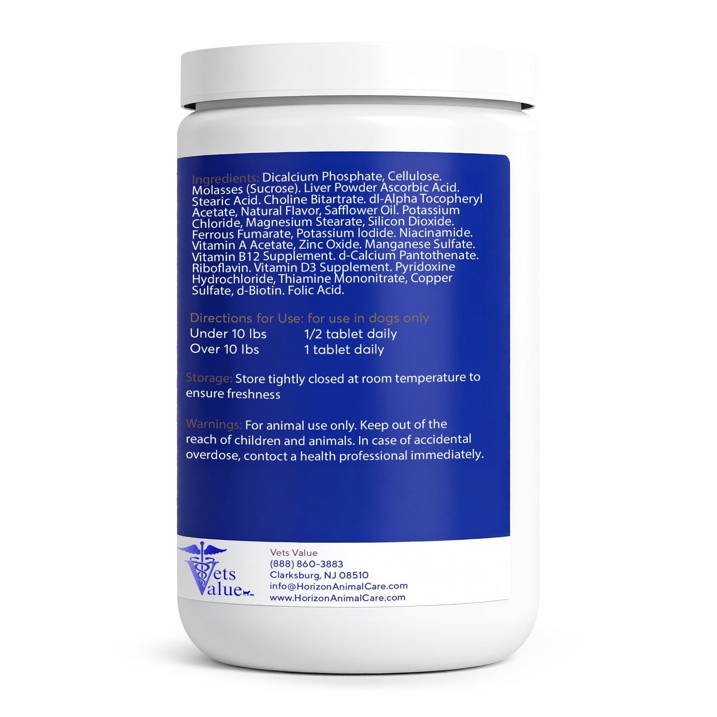 Vets Value All-in-One Dog Vitamins: Daily Multivitamin with Calcium & Zinc | 365 Count
