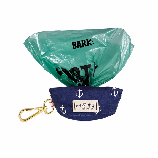 Dog Poop Bag Dispenser, Nautical Anchor Holder, Fits Standard Rolls