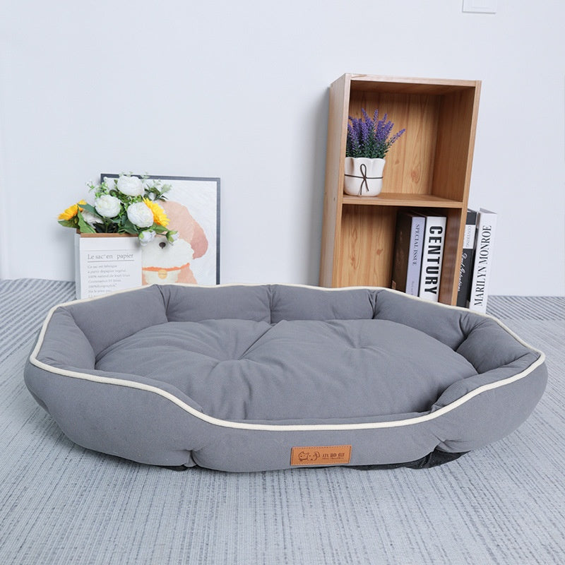Oval Dog Bed | Soft Suede Nesting Pad for Shiba Inus & Medium Breeds | Sizes S-XXL