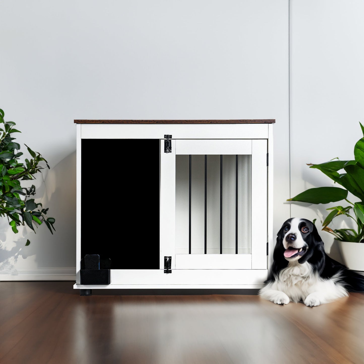 Furniture Style Dog Crate Side Table | Grey Indoor Kennel: The "Side Table" Crate