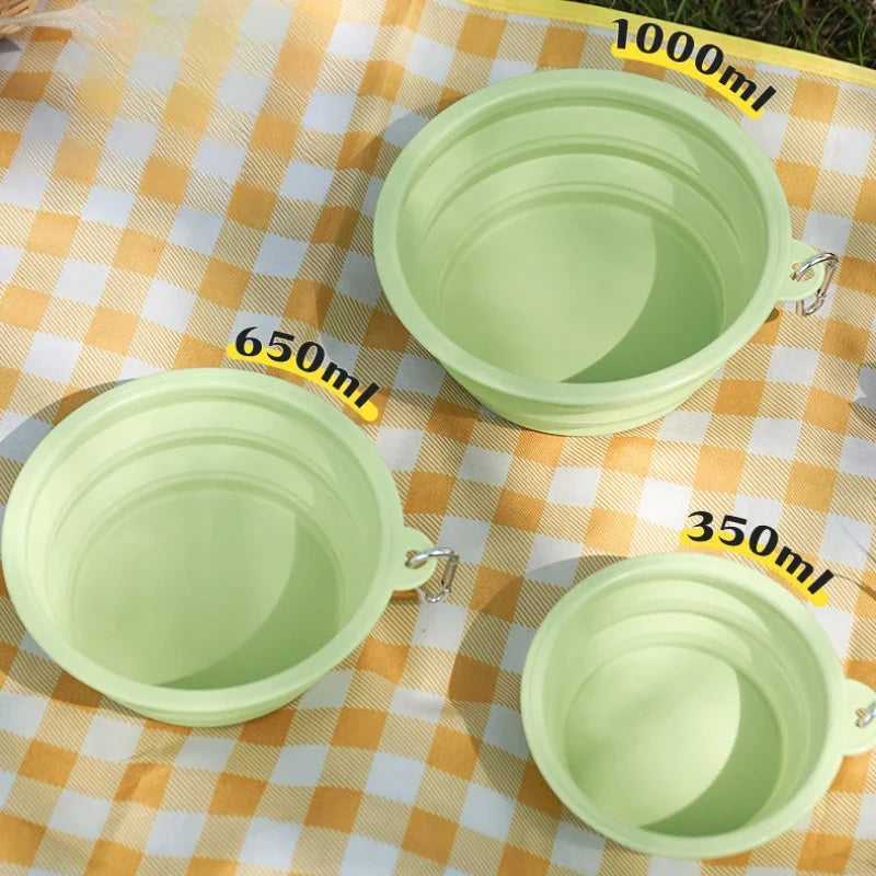 Foldable Silicone Dog Bowl For Travel | Portable Pet Dish