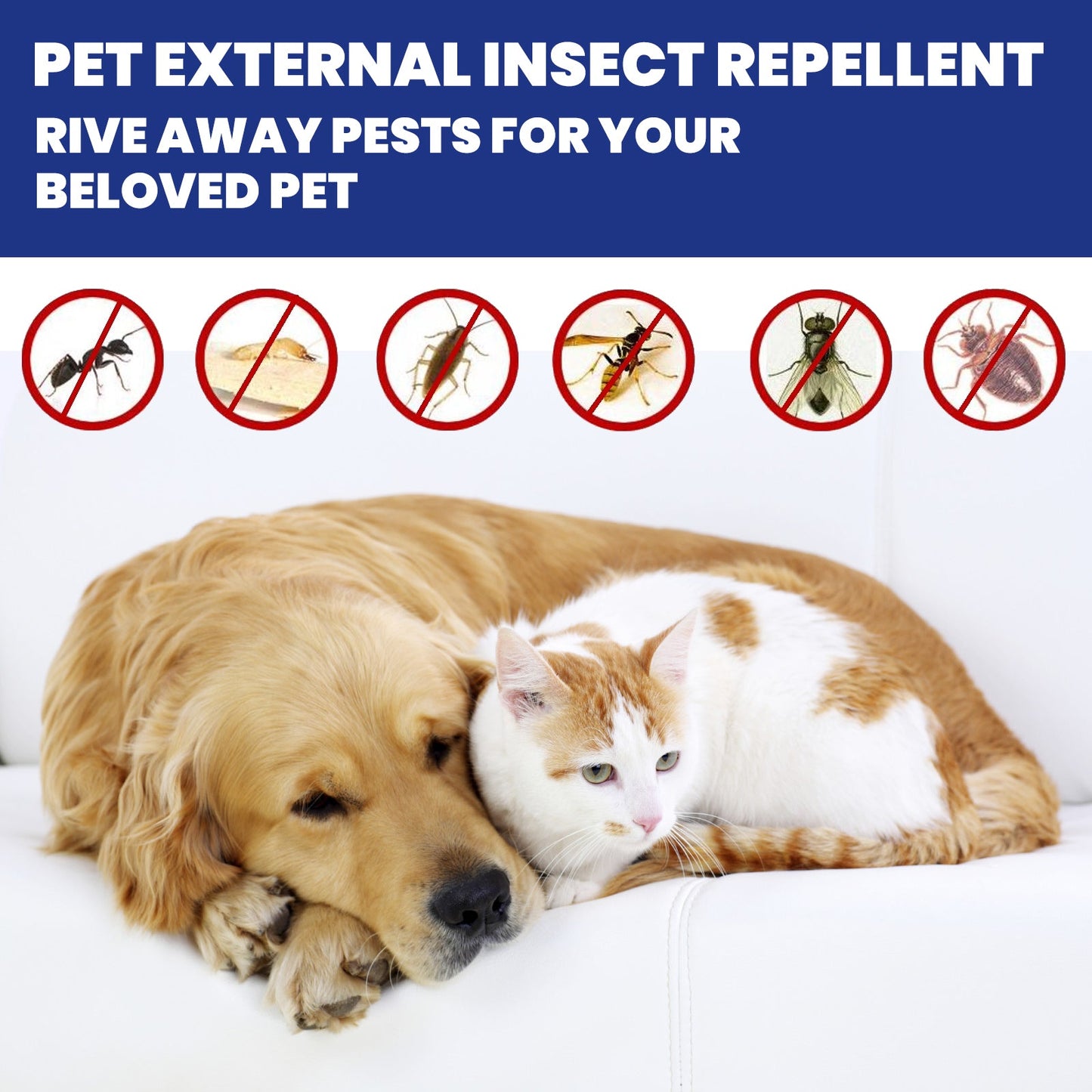 Natural Pet Flea and Tick Spray for Cats and Dogs | Lice and Mite Anti-Itch Treatment