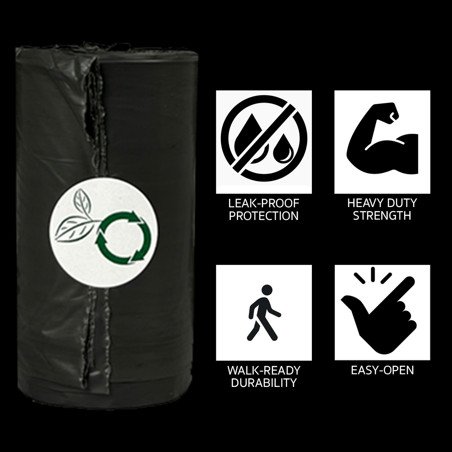 beyondGREEN Dog Waste Bags Made in USA | Leak-Resistant Refill Rolls