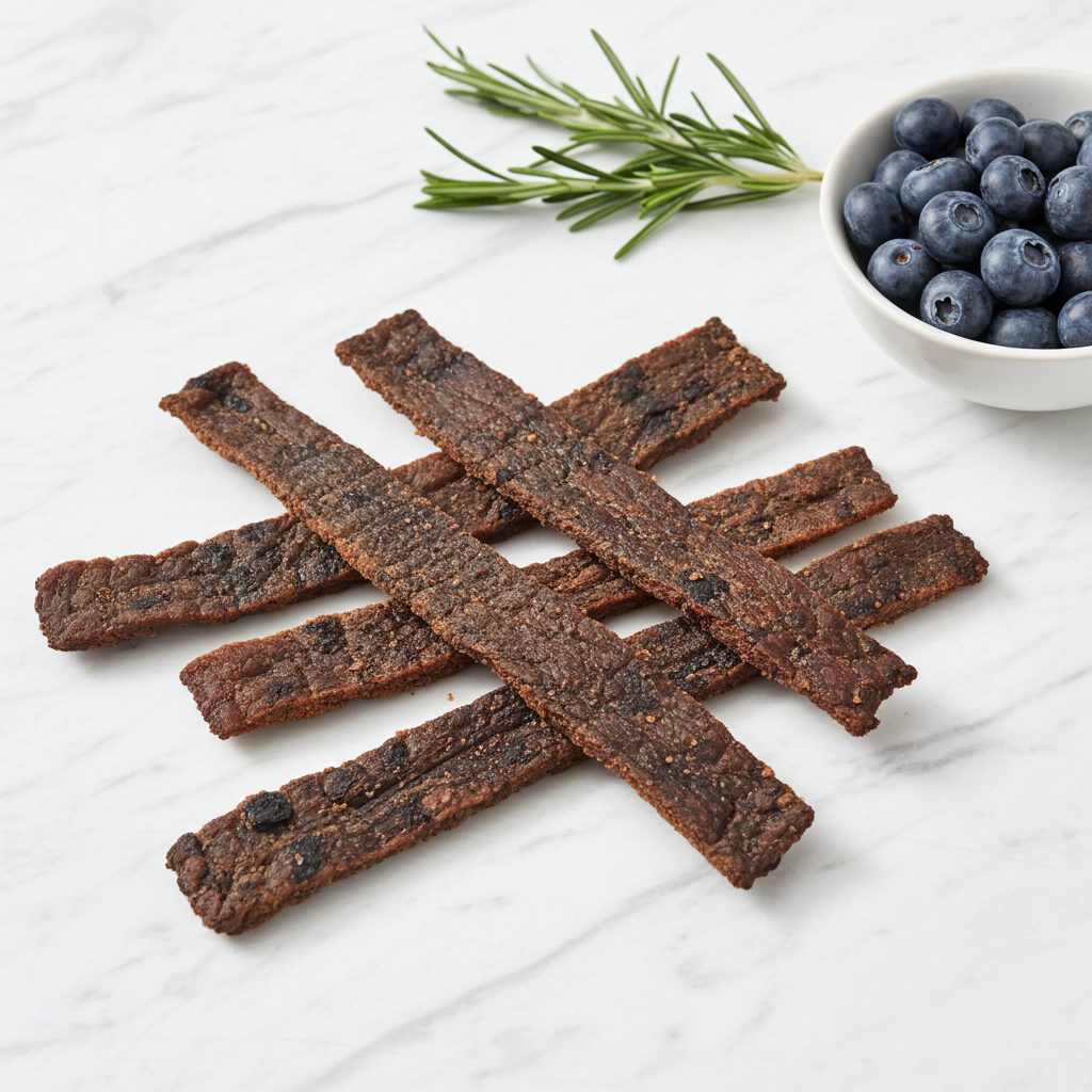 Dog Beef Jerky - Organic Blueberry High Protein Beef Jerky for Dogs