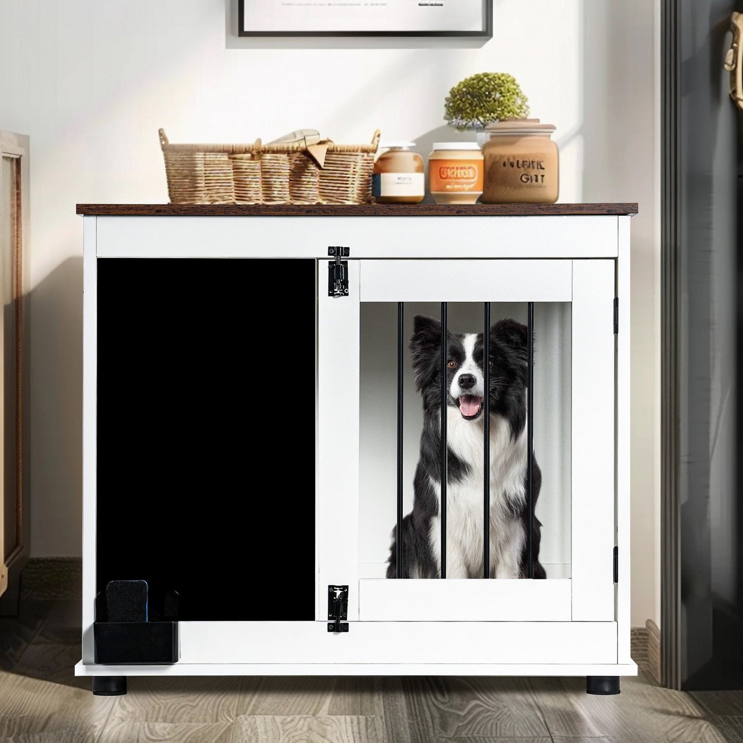 Furniture Style Dog Crate Side Table | Grey Indoor Kennel: The "Side Table" Crate