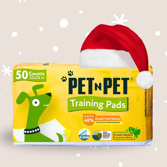 PET N PET Plant-Based Dog Pee Pads | 50 Count 6-Layer Protection