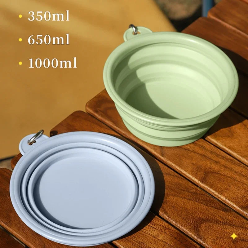 Foldable Silicone Dog Bowl For Travel | Portable Pet Dish