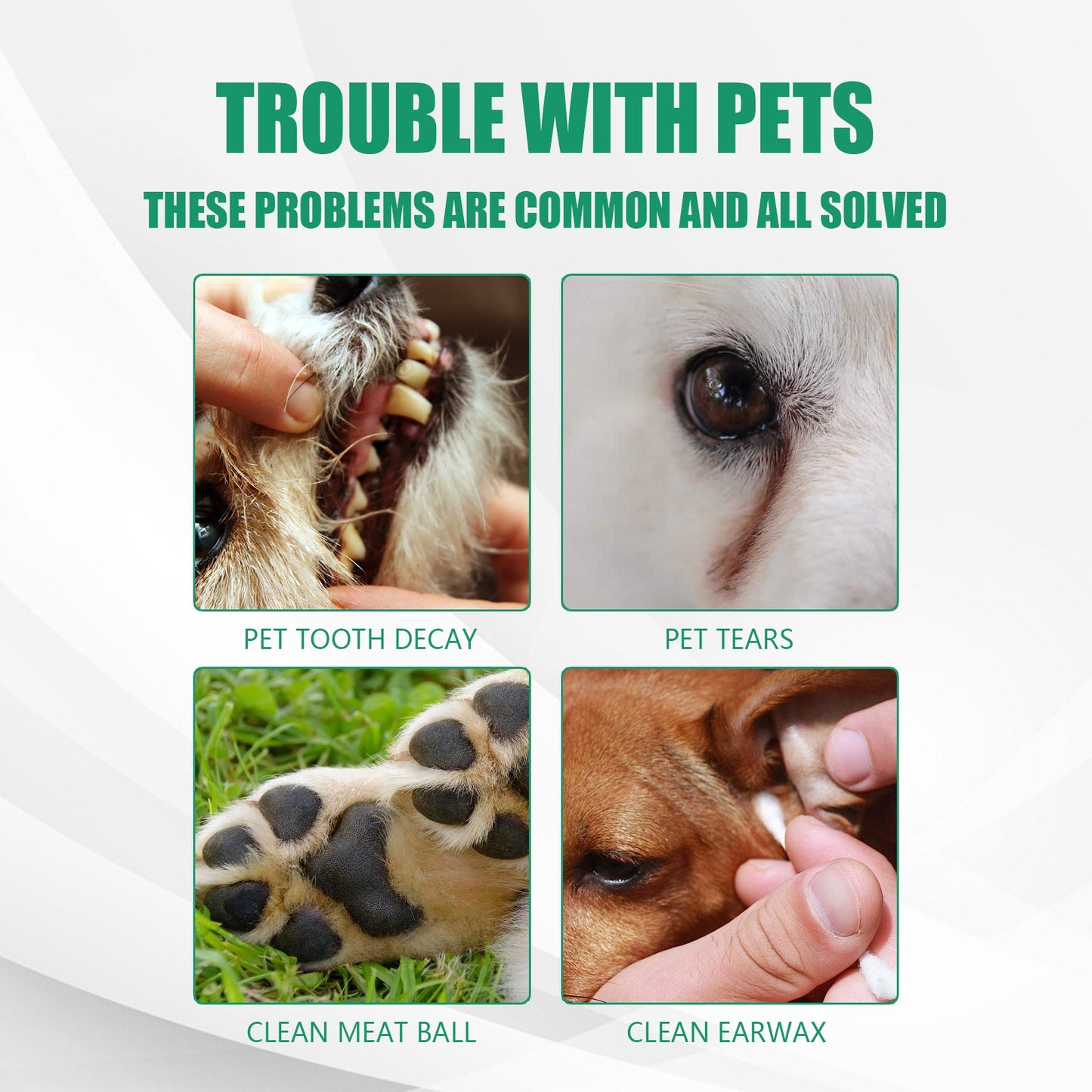 Pet Tooth Cleaning Finger Set – Disposable Oral & Ear Care Wipes for Dogs and Cats