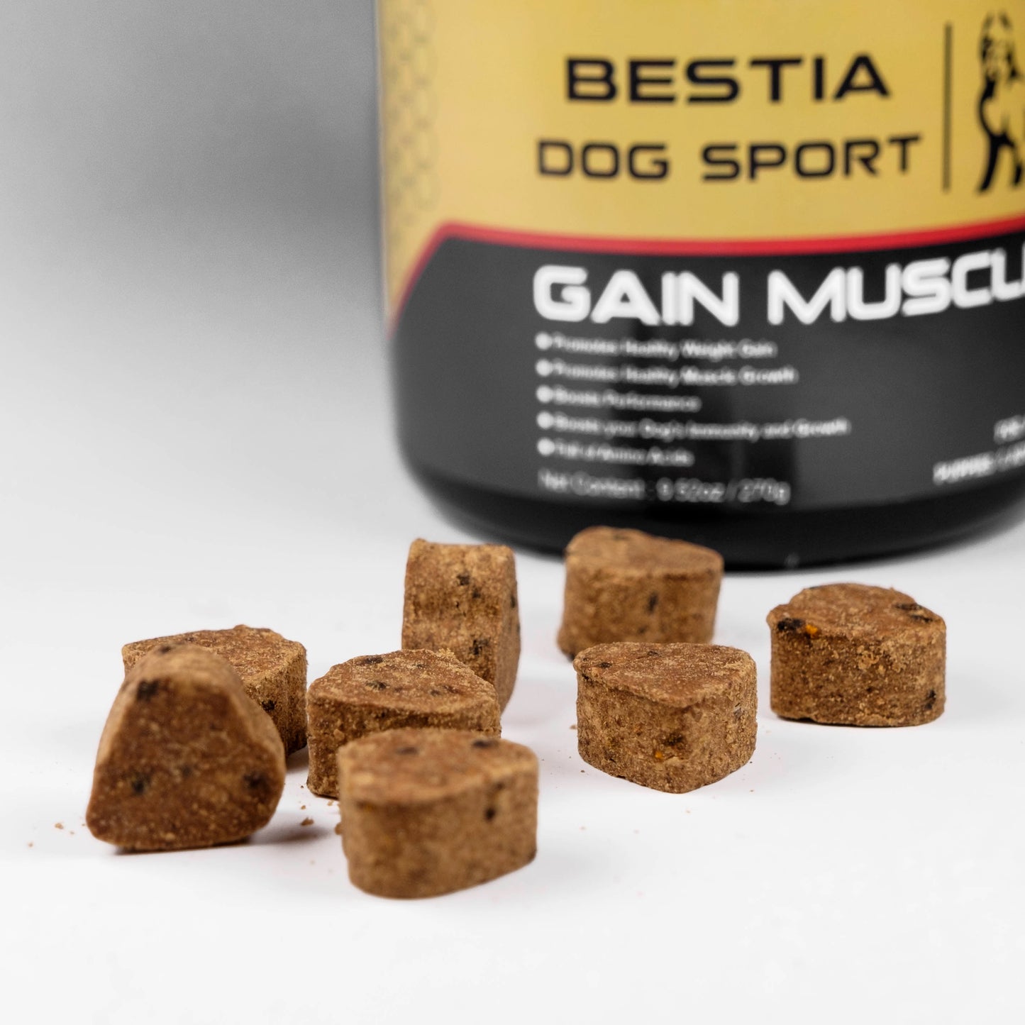 BDS Gain Muscle Dog Food Supplement: High Protein Muscle Builder with Chicken Liver | 120 Count