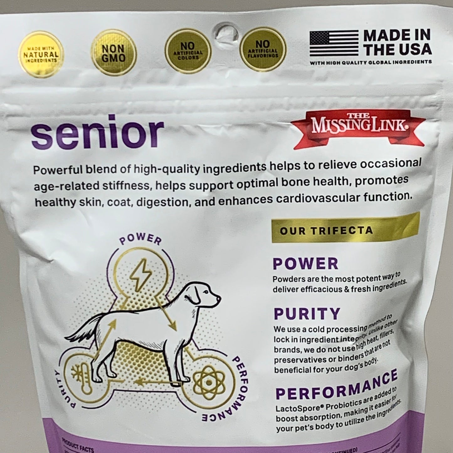 Ultimate Senior Health Formula Dog Supplement: 5 Pack | 1 lb Bags