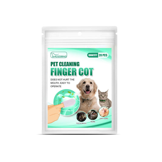 Pet Tooth Cleaning Finger Set – Disposable Oral & Ear Care Wipes for Dogs and Cats