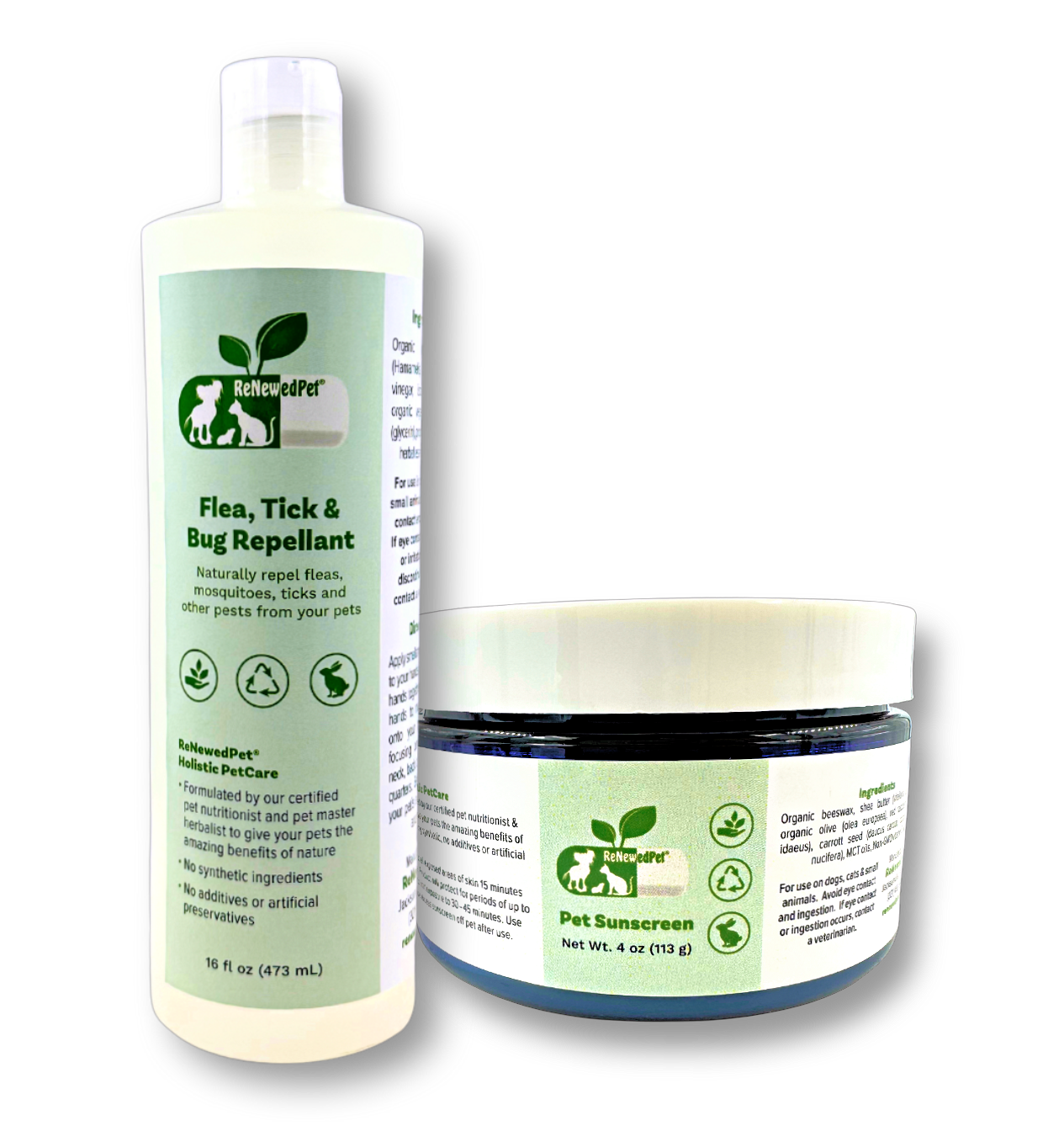 Natural Pet Sunscreen and Bug Repellent Outdoor Safety Kit