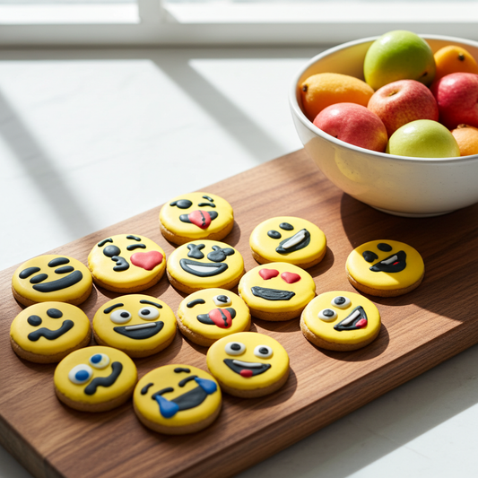 Peanut Butter Treats for Dogs - Emoji Peanut Butter Organic Dog Cookies