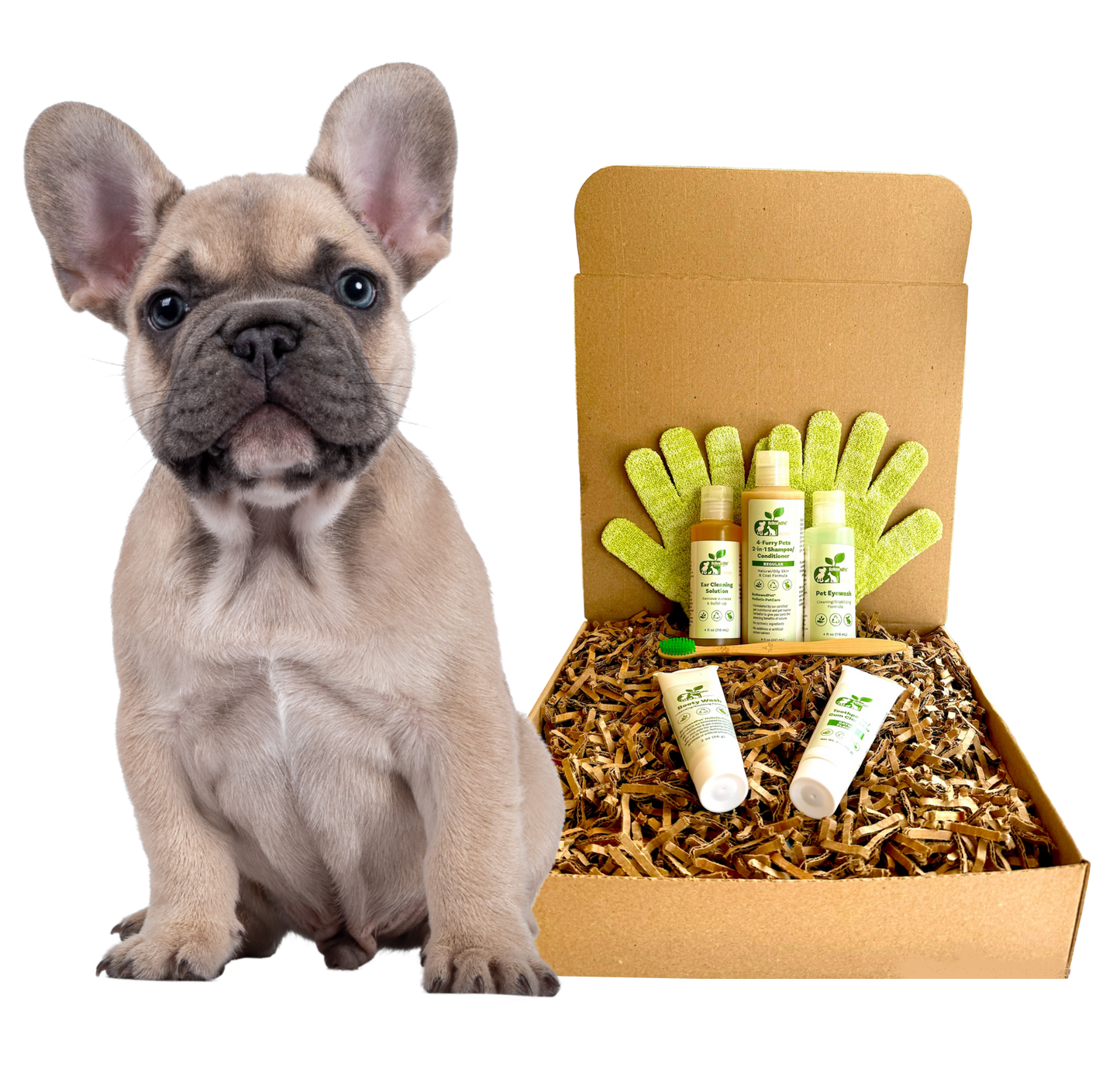 Organic Grooming Kit for Dogs | 4-Furry Dogs Pet Care Set