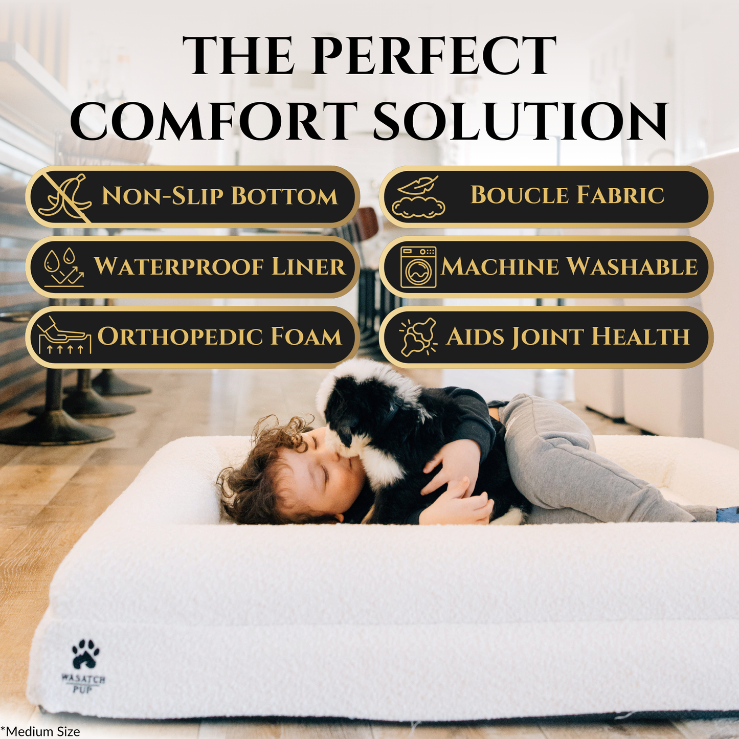 Luxury Orthopedic Dog Bed With Waterproof Liner