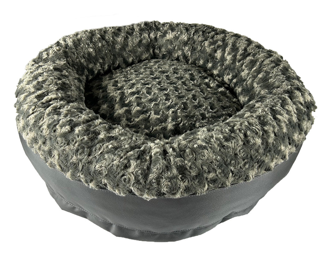 Indestructible Round Dog Bed with Bolster: Stop the Digging