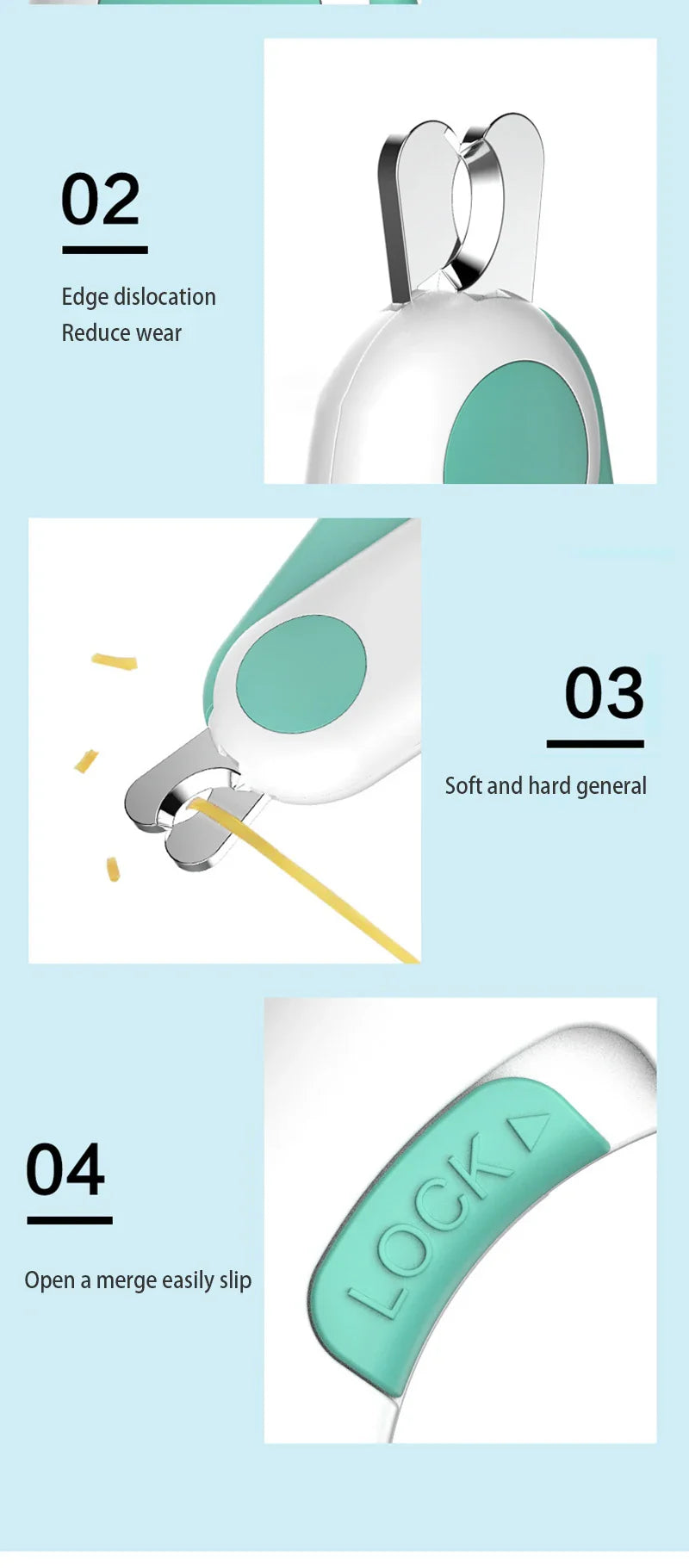 LED Pet Nail Clipper | Cat & Small Dog Grooming Scissors