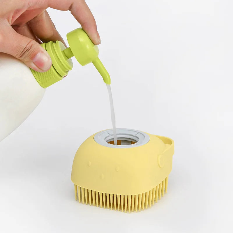 Silicone Dog Bath Brush | Soft Pet Massage & Grooming Tool