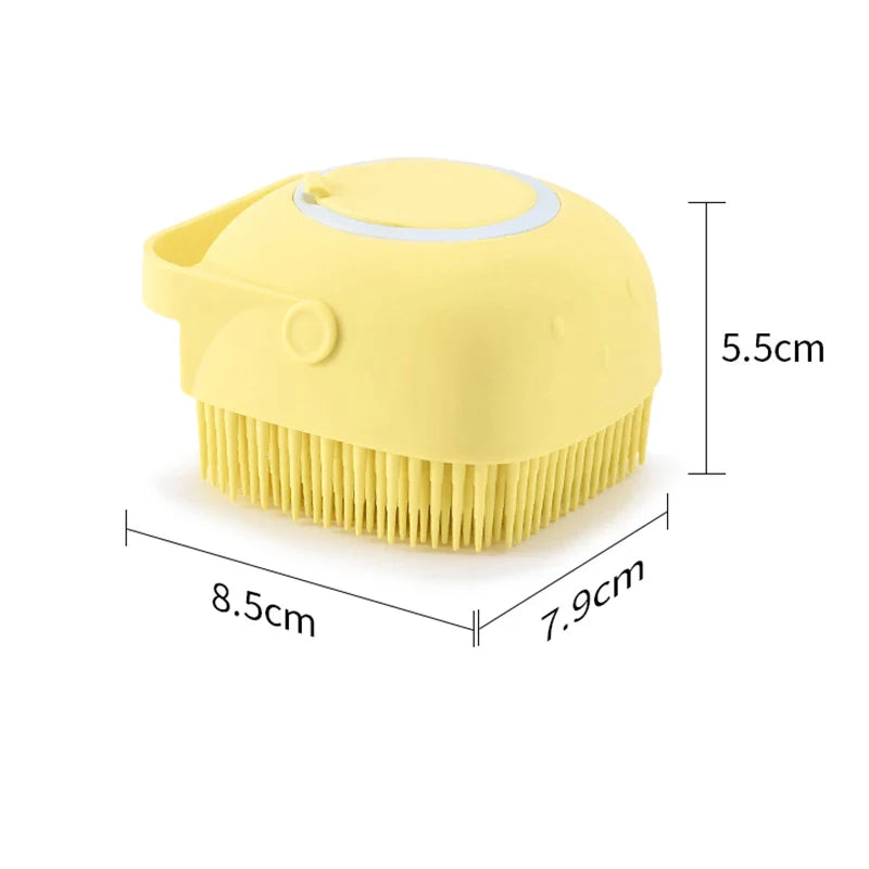 Silicone Dog Bath Brush | Soft Pet Massage & Grooming Tool