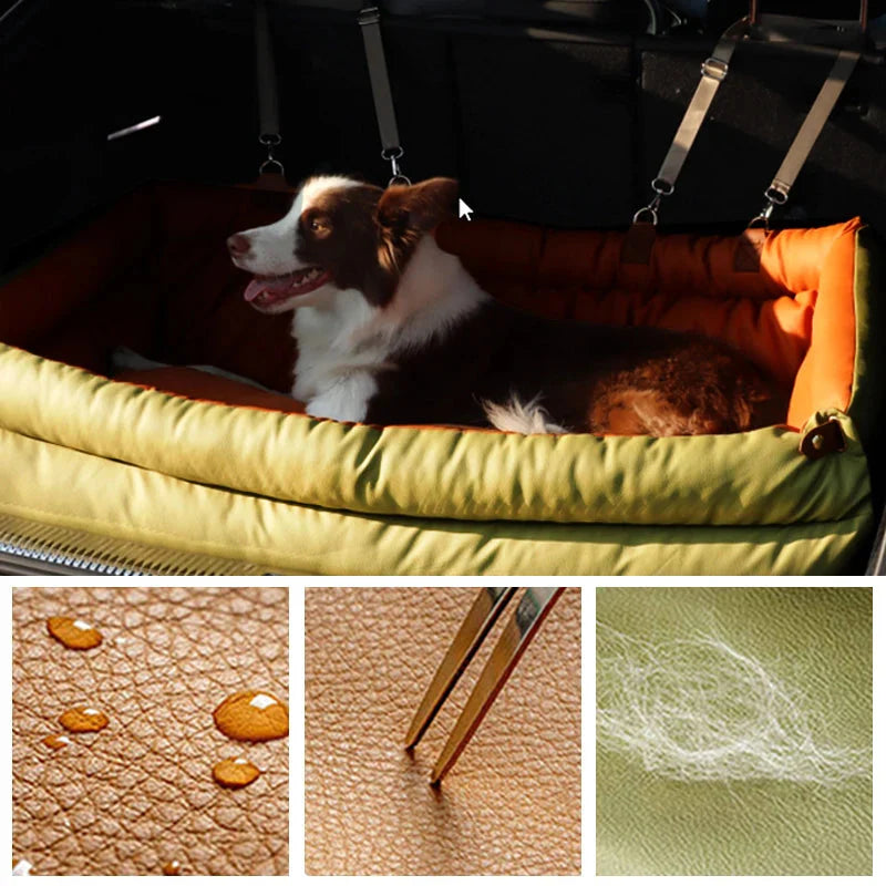 Double Dog Car Seat Bed for Two Small Pets