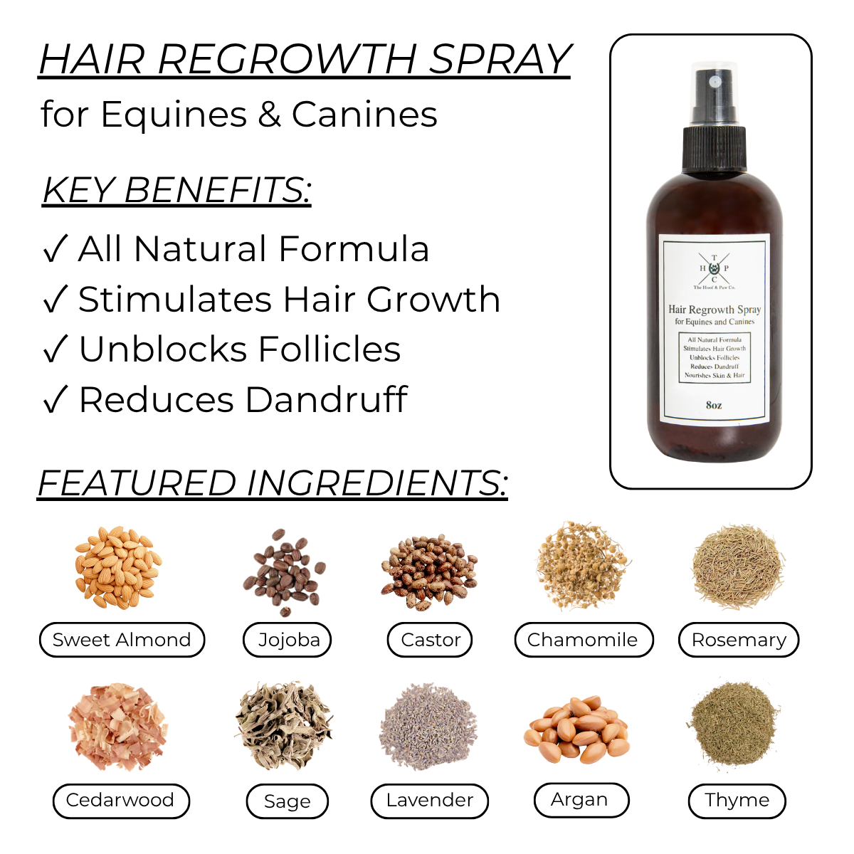 Hair Support & Coat Renewal Spray for Dogs | Natural Hair Growth