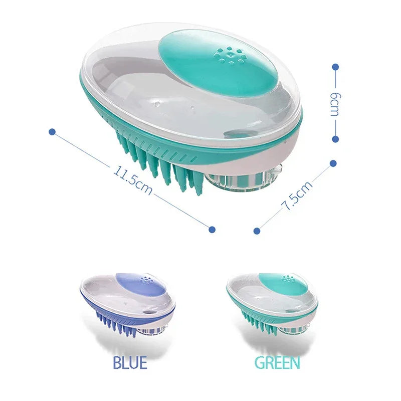 Dog Bath Brush | 2-in-1 Pet Shampoo Brush with Dispenser