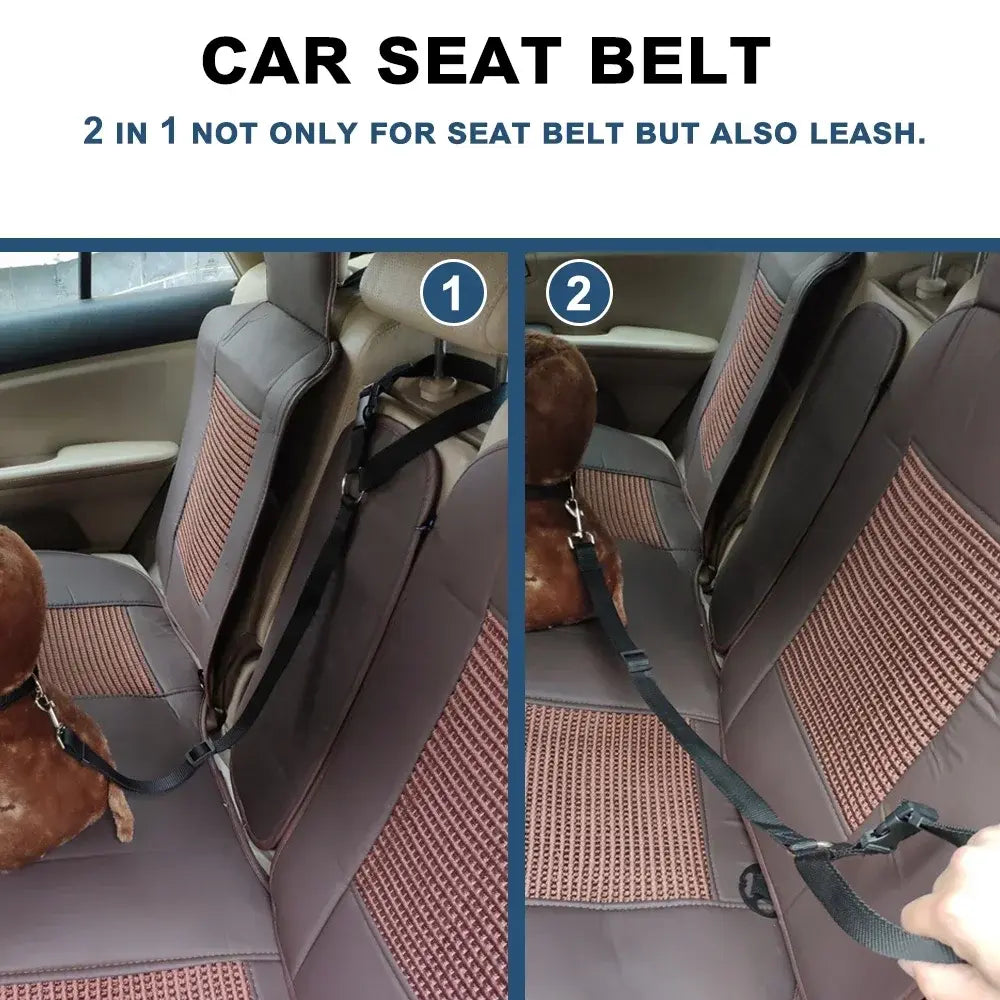 Pet Car Seat Belt and Harness Set for Dogs and Cats