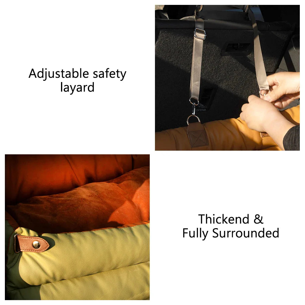 Double Dog Car Seat Bed for Two Small Pets