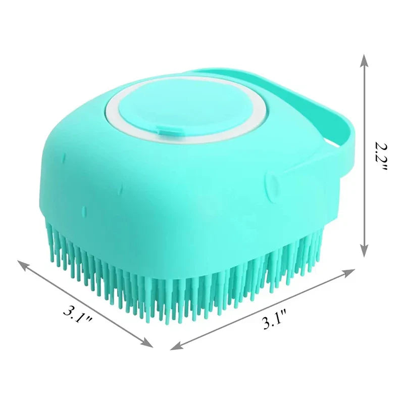 Dog Bath Brush | 2-in-1 Pet Shampoo Brush with Dispenser