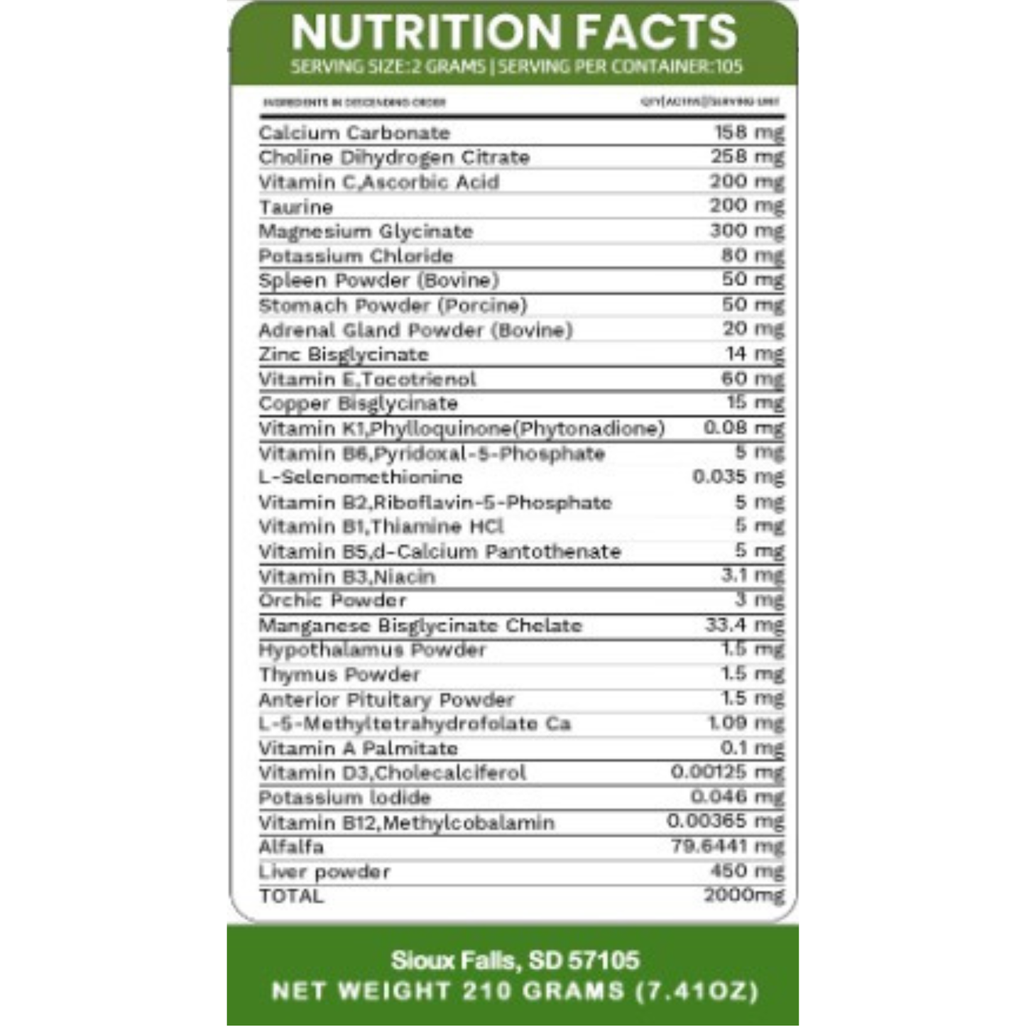 Pet Total Body Support: Dog and Cat Multivitamen Powder
