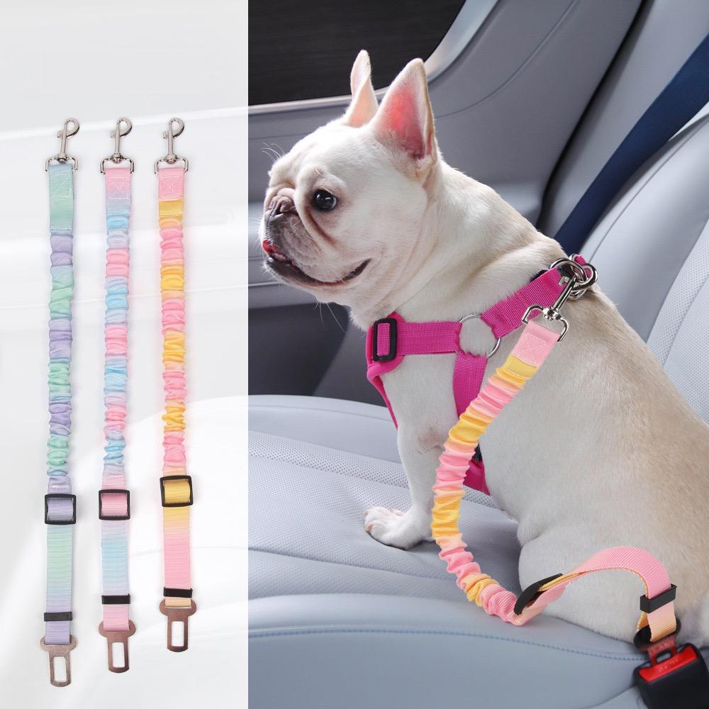 Adjustable Pet Car Seat Belt for Dogs and Cats | Elastic Safety Lead for Pets
