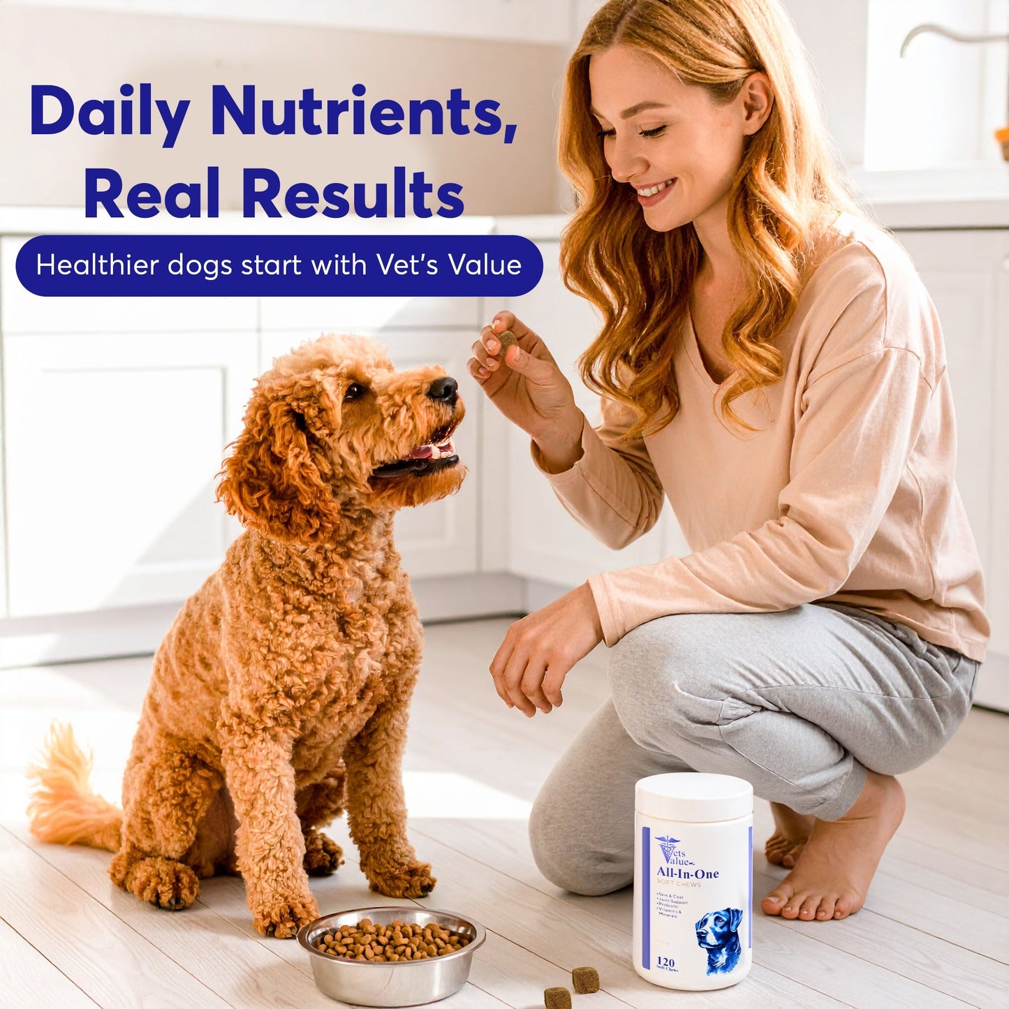 5-in-1 Dog Multivitamin Soft Chews: Advanced Joint, Skin, and Digestive Support for All Breeds