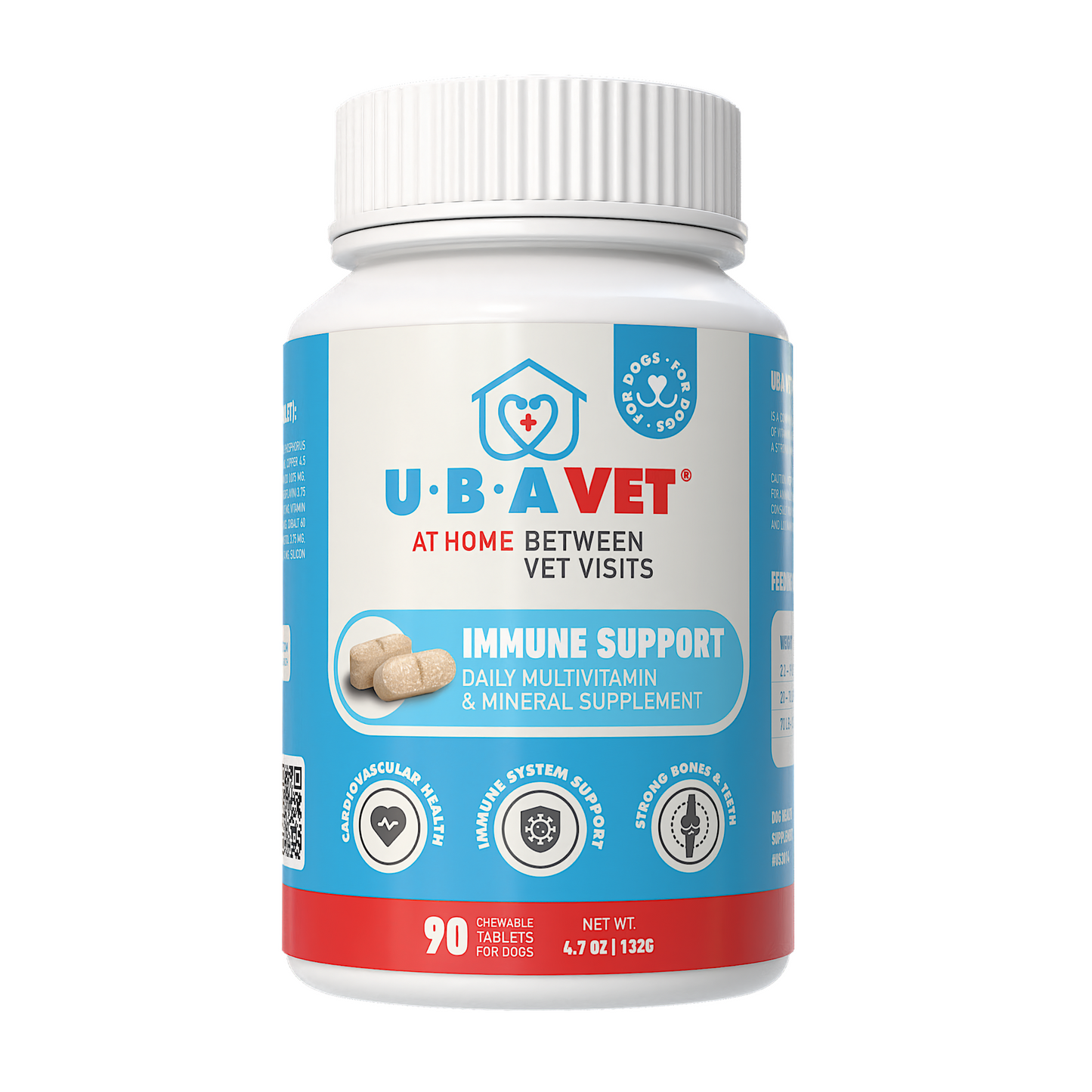 UBAVET Daily Dog Multivitamin: Immune Support & Omega Fatty Acids for Skin and Coat