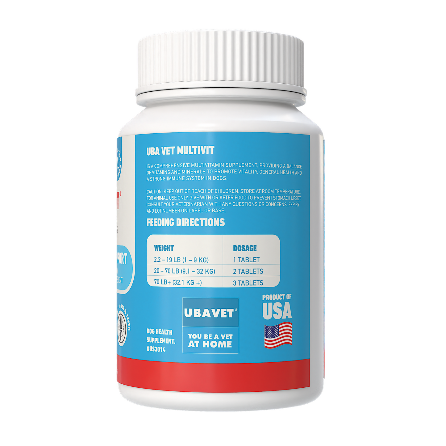 UBAVET Daily Dog Multivitamin: Immune Support & Omega Fatty Acids for Skin and Coat