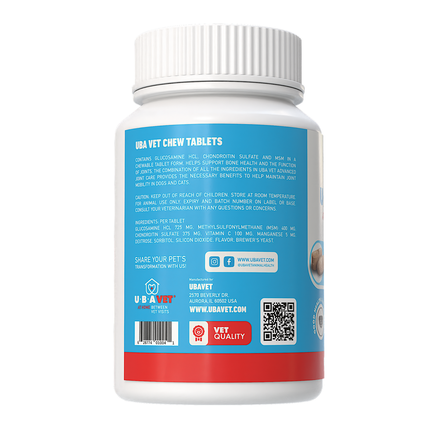 Keep Them Moving: Dogs and Cats Joint Support Advanced Joint Care Tablets with Glucosamine